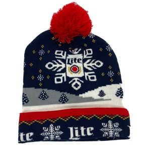 Miller Lite Beer Beanie Cap Knit Winter Hat
